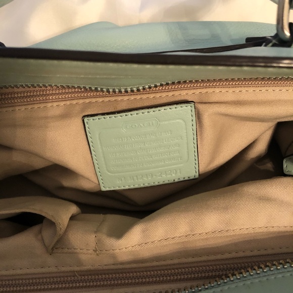 Mint Green Coach Purse - Picture 3 of 5